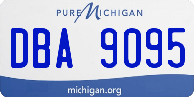 MI license plate DBA9095
