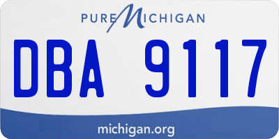 MI license plate DBA9117