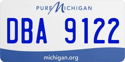 MI license plate DBA9122