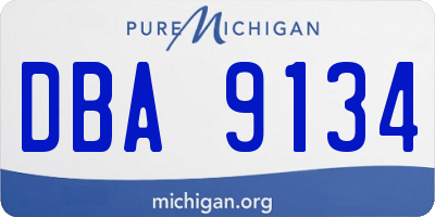 MI license plate DBA9134
