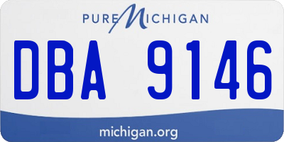 MI license plate DBA9146