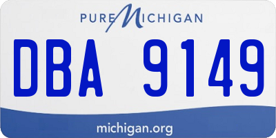 MI license plate DBA9149