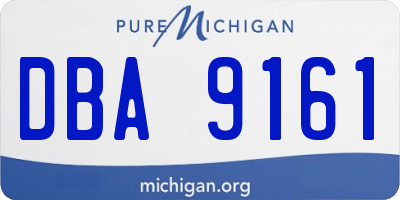 MI license plate DBA9161