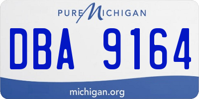 MI license plate DBA9164