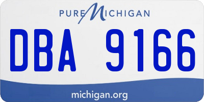 MI license plate DBA9166