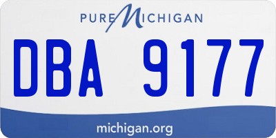 MI license plate DBA9177