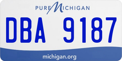 MI license plate DBA9187