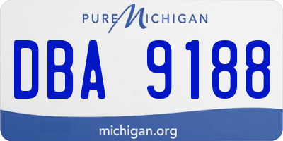 MI license plate DBA9188