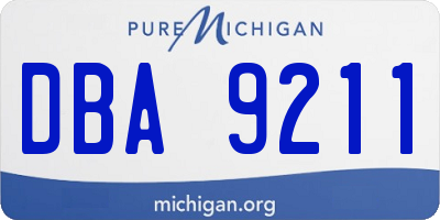 MI license plate DBA9211