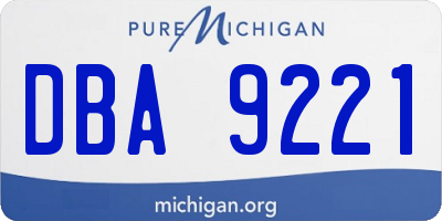 MI license plate DBA9221