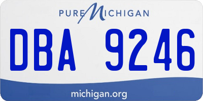MI license plate DBA9246