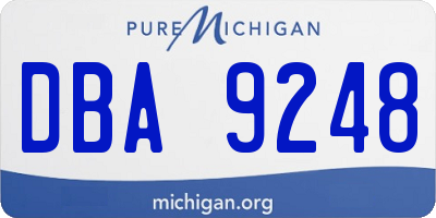 MI license plate DBA9248