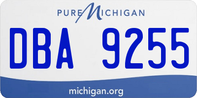 MI license plate DBA9255