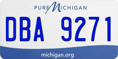 MI license plate DBA9271
