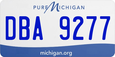 MI license plate DBA9277