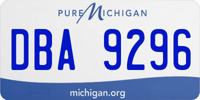 MI license plate DBA9296