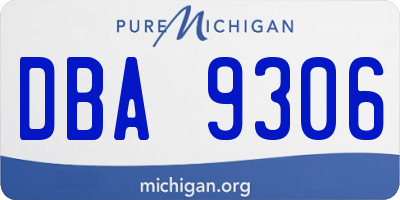 MI license plate DBA9306