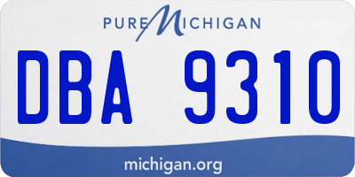 MI license plate DBA9310