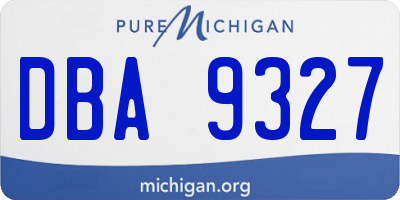MI license plate DBA9327