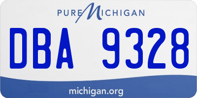 MI license plate DBA9328