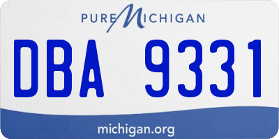 MI license plate DBA9331