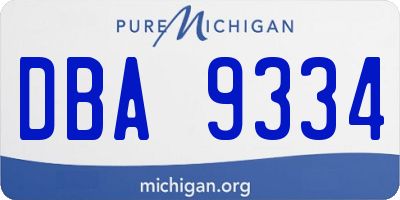 MI license plate DBA9334