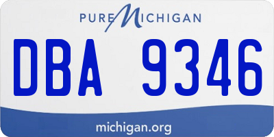 MI license plate DBA9346