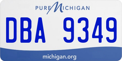 MI license plate DBA9349
