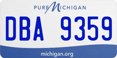 MI license plate DBA9359