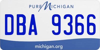 MI license plate DBA9366