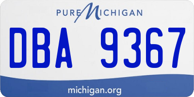 MI license plate DBA9367
