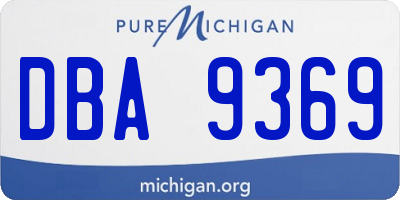 MI license plate DBA9369