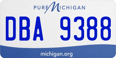 MI license plate DBA9388