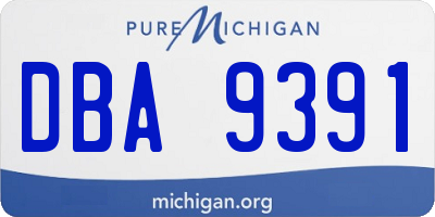 MI license plate DBA9391