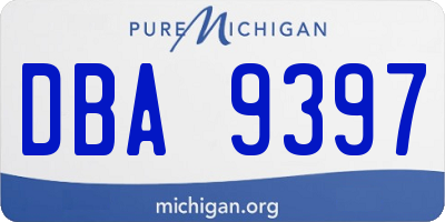 MI license plate DBA9397