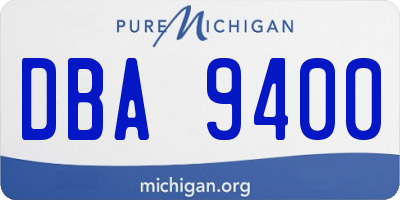 MI license plate DBA9400