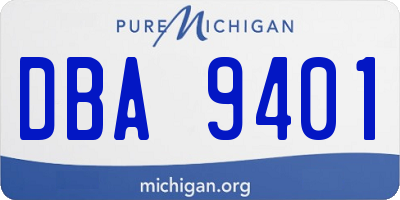 MI license plate DBA9401