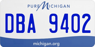 MI license plate DBA9402