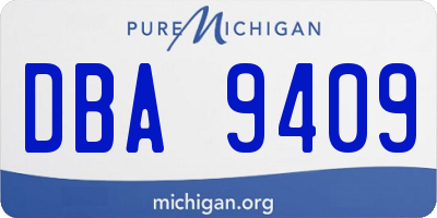 MI license plate DBA9409
