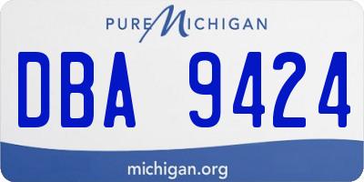 MI license plate DBA9424