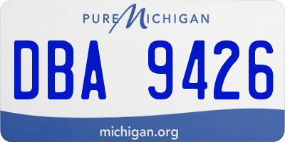MI license plate DBA9426