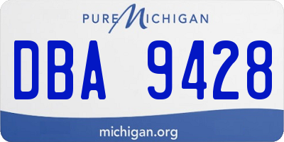 MI license plate DBA9428