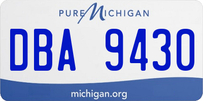 MI license plate DBA9430