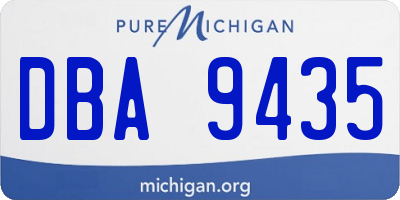 MI license plate DBA9435