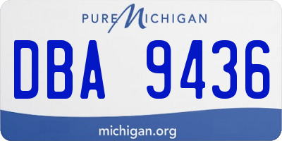 MI license plate DBA9436