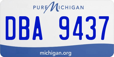 MI license plate DBA9437