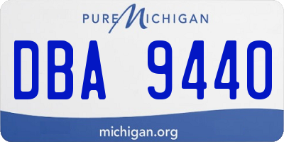 MI license plate DBA9440