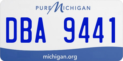MI license plate DBA9441