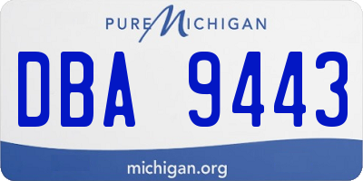 MI license plate DBA9443