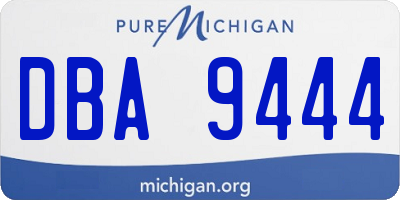 MI license plate DBA9444
